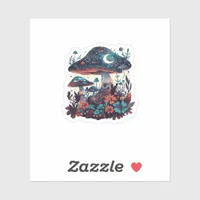 Cottagecore And Aesthetic Goblincore Mushroom Fair Sticker