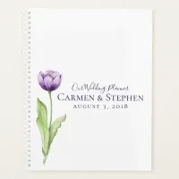 Minimalist Deep Purple Single Tulip Wedding Planner