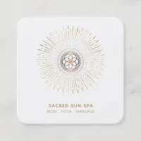 *~* Alchemy - Mandala Shaman SUN Sacred Geometry Square Business Card