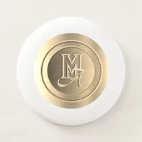 Metallic Gold Steel Engraved Monogram Wham-O Frisbee