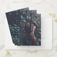 Gothic Rose Classical Violin  Pocket Folder