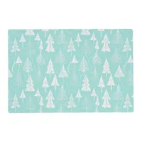 Teal Christmas Tree Pattern#6 ID1009 Placemat