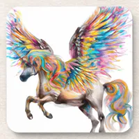 Colorful Pegasus Beverage Coaster