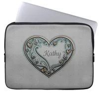 Old Fashioned Heart Laptop Sleeve