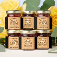 Elegant 5th Wood Wedding Anniversary Celebration Honey Jar Favors
