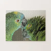 Love forever - cute parrots jigsaw puzzle