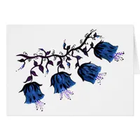 Blue Canterbury Bells on Vine Flowers Get Well Cards