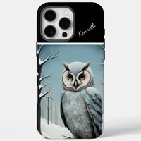 Snowy Owl In Winter Woods iPhone 16 Pro Max Case