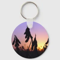 Soybeans at Sunset Keychain