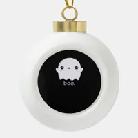 Little Boo Cute Halloween Ceramic Ball Christmas Ornament