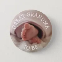 Great Grandma to be Baby Shower button