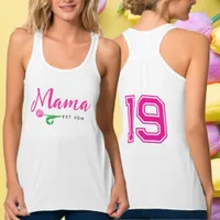 Mama tulip date and number T-Shirt Tank Top