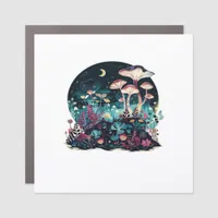 Cottagecore And Aesthetic Goblincore Mushroom Fair Car Magnet