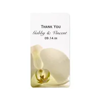 White Orchid Flower Wedding Thank You Favor Tags