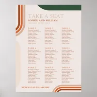 Abstract Arch Wedding Seating chart sign poster