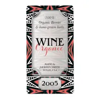 Earth Tribal Aztec Custom Text Wine Bottle Labels