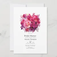 Viva Magenta Floral Bridal Shower Invitation