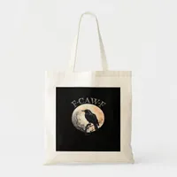F Caw F Funny Bird Moon Minimal Clean Style Tote Bag