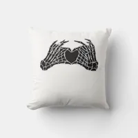 Skeleton Heart Hands - Classic Throw Pillow