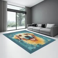 Happy Golden Retriever Rug