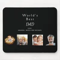 Father black white photo mouse pad