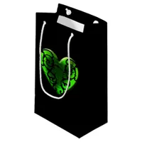 Goth St. Patrick's Day Green Heart Bag