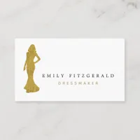 Dressmaker/Designer Gold & Black/silhouette Business Card