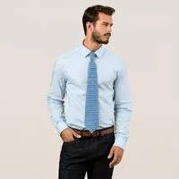 Tie - Blue Loose Weave Pattern