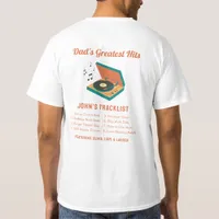 Retro Father's Day "Dad's Greatest Hits" Custom  T-Shirt