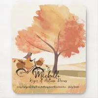 Autumn Dreams Personalized Girl's  Mouse Pad