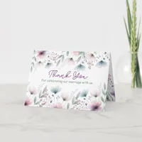 Thank You for Celebrating with Us | Floral Wedding Card