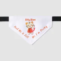 Custom Cute Cat Bandana – Feed Me & Tell Me Pet Bandana Collar