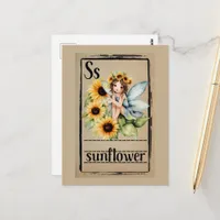 Sunflower Fairy Postcard