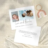 Budget 2 Photos Love Thanks Birth Announcement 