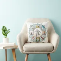 Memories Photo Collage Sea Glass ID1016 Throw Pillow