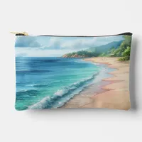 Coastal Tropical Beach Accessory Pouch