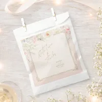 French Romance Wedding Floral Frame Blush ID870 Favor Bag