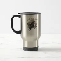 Funny F Caw F Raven Bird Saying Graphic Style Travel Mug