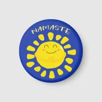 Namaste Cute Praying Sun Cartoon Magnet