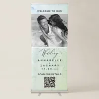 *~* Flowers AR26 Romantic Mint Wedding  Modern  Retractable Banner