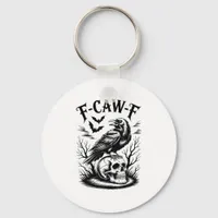 Halloween F-Caw-F Bird Crow Women Men Trendy Casua Keychain