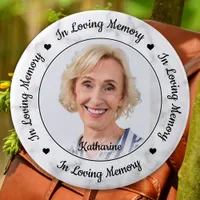 Custom In Loving Memory Photo Memorial Funeral  Button