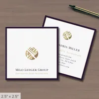 Modern Luxury Border Frame Square Business Card