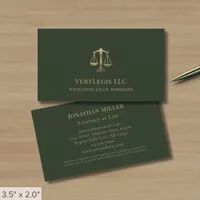 Simple Stylish Law Firm Business Card