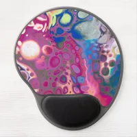 Purple, blue and pink Digital Modern Abstract     Gel Mouse Pad