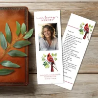 Cardinal Memorial Funeral Keepsake Bookmarks