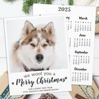Budget Pet Photo 2025 Calendar Dog Christmas Card