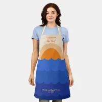 Ocean sunset minimalist scene  apron