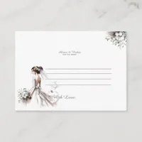 Bride Bachelorette Wedding Advice Enclosure Card