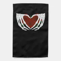 Skeletal Heart  Garden Flag